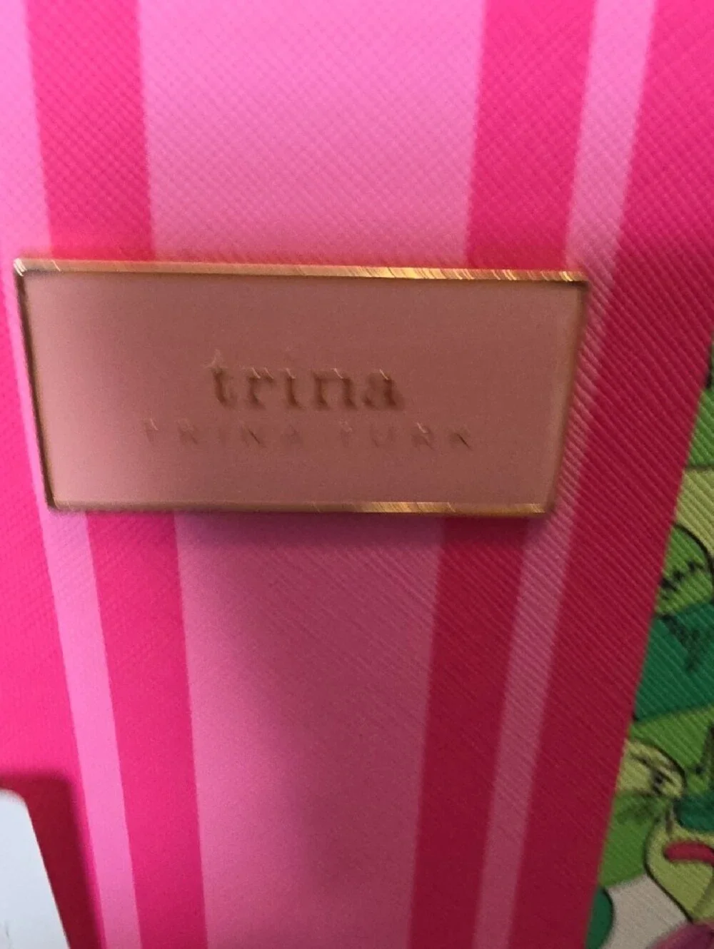 Trina Pink Floral Butterfly Tote Bag with Green Leaf Accents